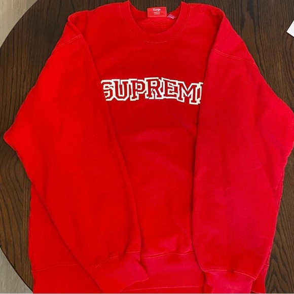 Supreme Bold Red Crewneck Sweater - Picture 1 of 6